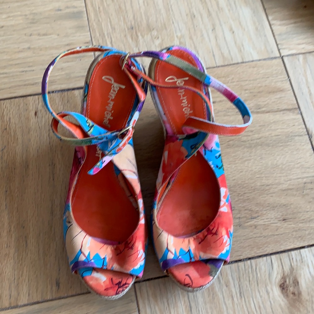 Jean-Michel Cazabat high heel floral wedges